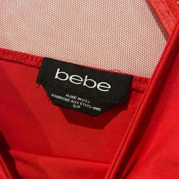 BEBE RED STUDDED PARTY DRESS - Picture 6 of 7